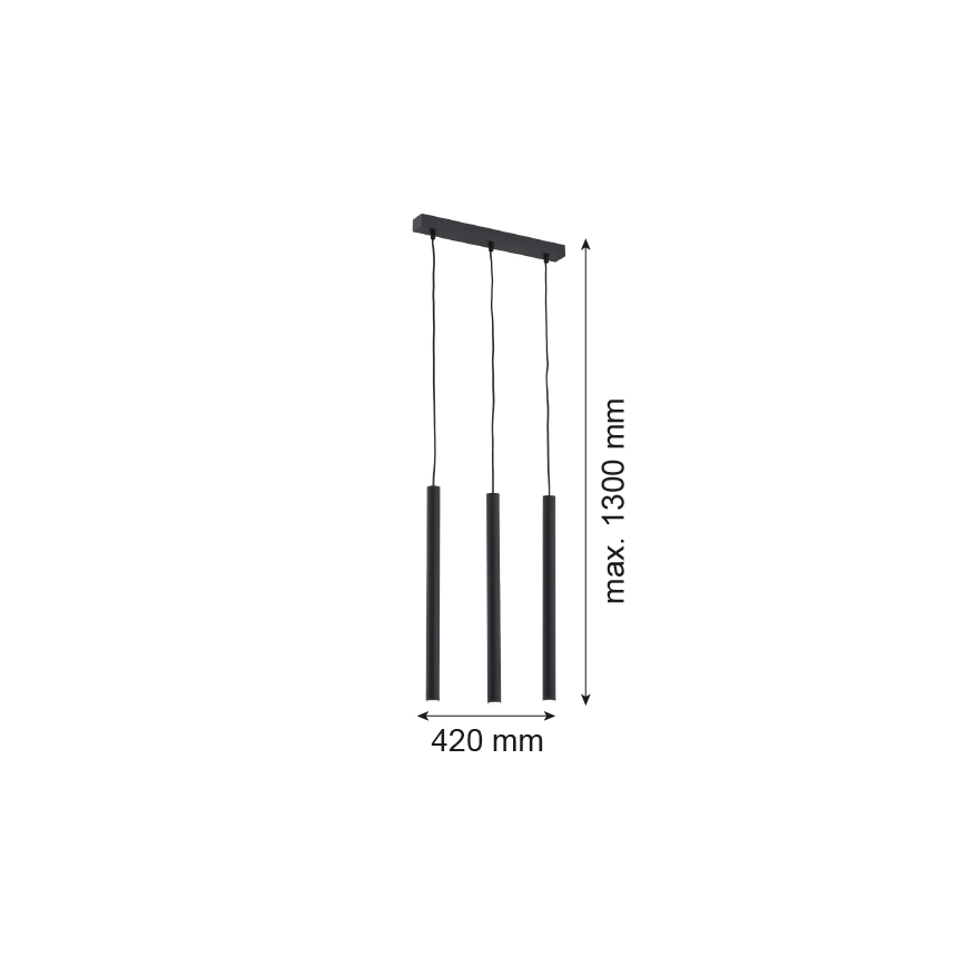 Argon 6179 - Pendel ETNA 3xG9/6W/230V sort