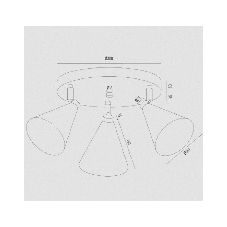Argon 6245 - Spotlampe LUCINDA 3xE14/7W/230V grøn