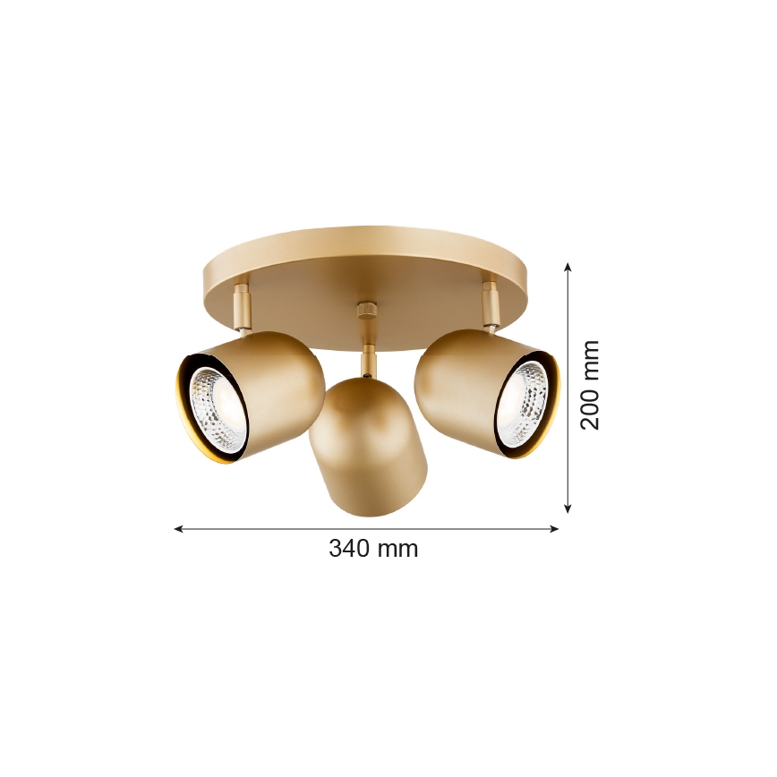 Argon 6249 - Spotlampe ISOLA 3xGU10/5W/230V