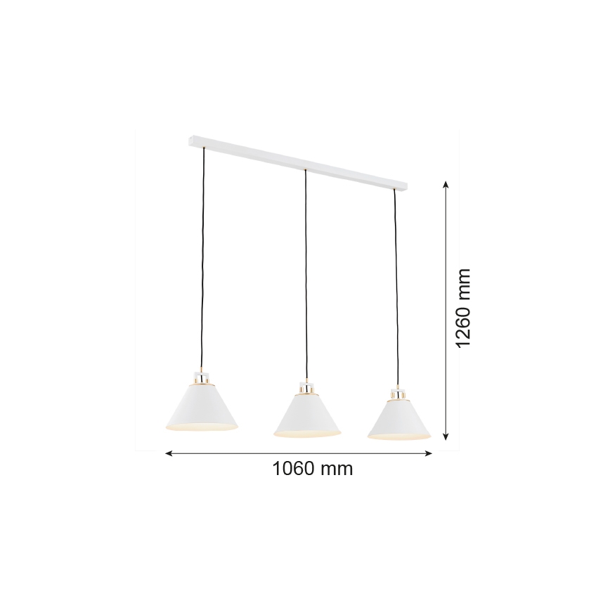 Argon 6291 - Loftlampe FABIO 3xE14/7W/230V alabast hvid