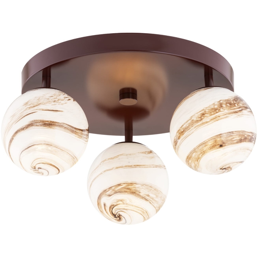 Argon 6292 - Loftlampe FABIO 3xE14/7W/230V alabast brun