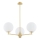 Argon 6307 - Pendellampe PALOMA 3xE14/7W/230V guldfarvet/hvid