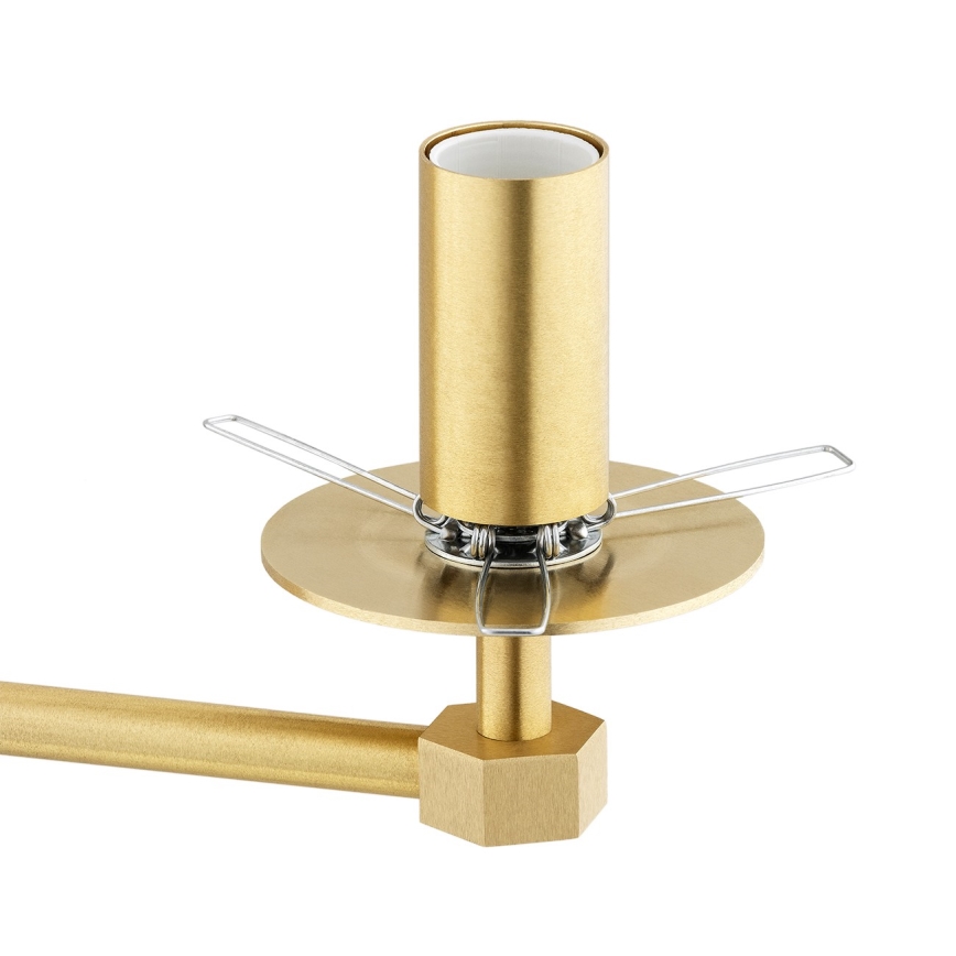 Argon 6307 - Pendellampe PALOMA 3xE14/7W/230V guldfarvet/hvid