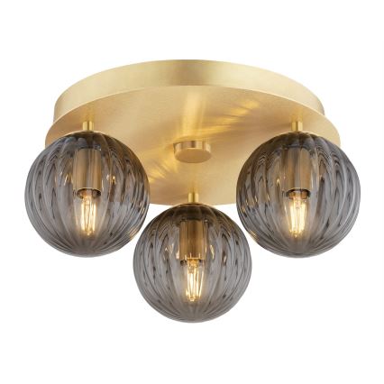 Argon 6308 - Loftlampe PALOMA 3xE14/7W/230V guldfarvet/sort