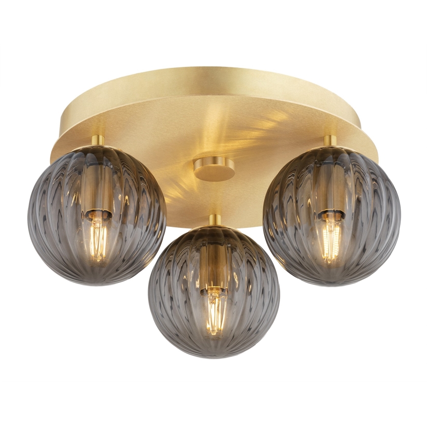 Argon 6308 - Loftlampe PALOMA 3xE14/7W/230V guldfarvet/sort