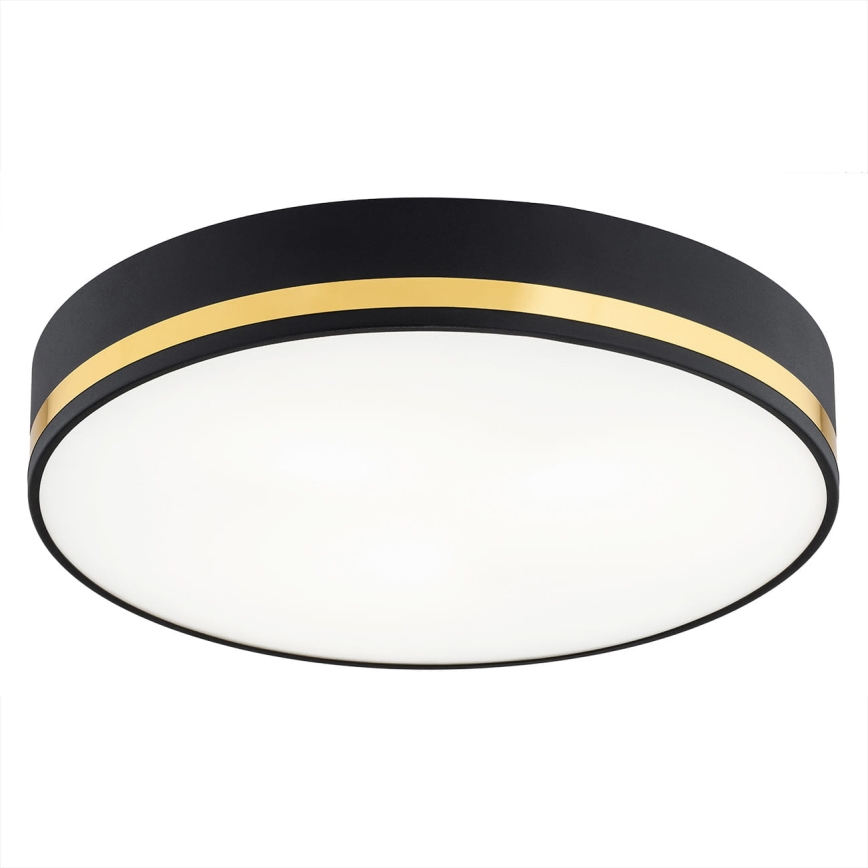 Argon 7040 - Loftlampe AMORE 2xE27/15W/230V diameter 25 cm sort/gylden