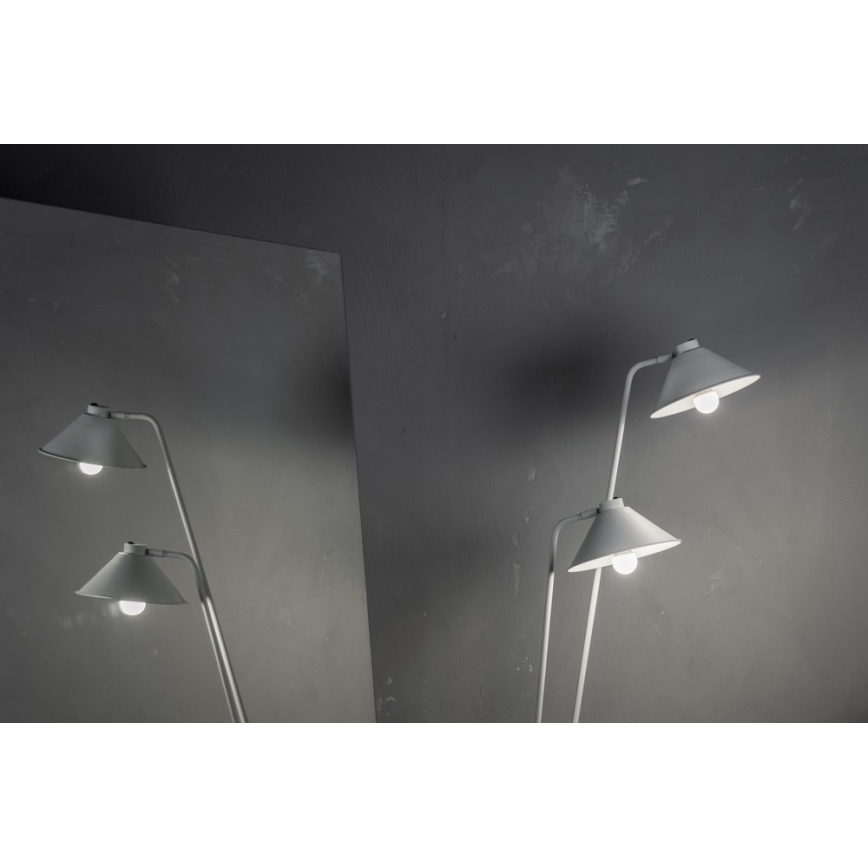 Argon 7074 - Gulvlampe GABIAN 2xE27/15W/230V hvid