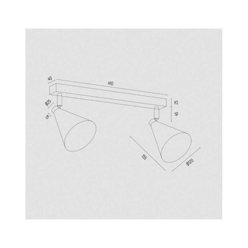 Argon 7148 - Spotlampe LUCINDA 2xE14/7W/230V grøn