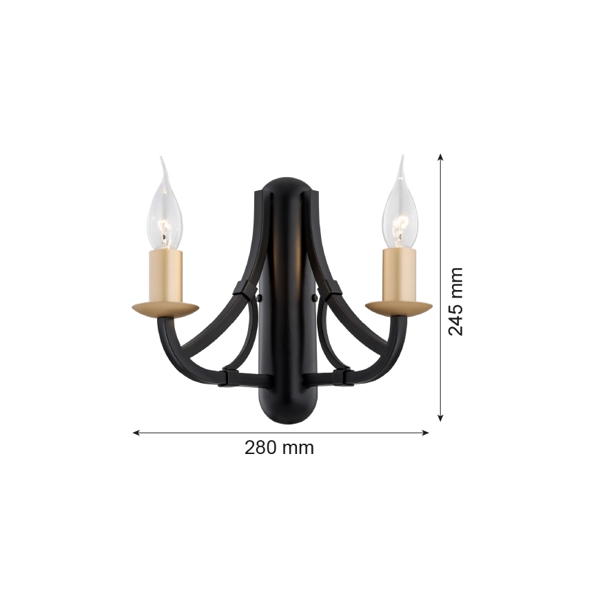 Argon 7181 - Væglampe LORENZO 2xE14/7W/230V