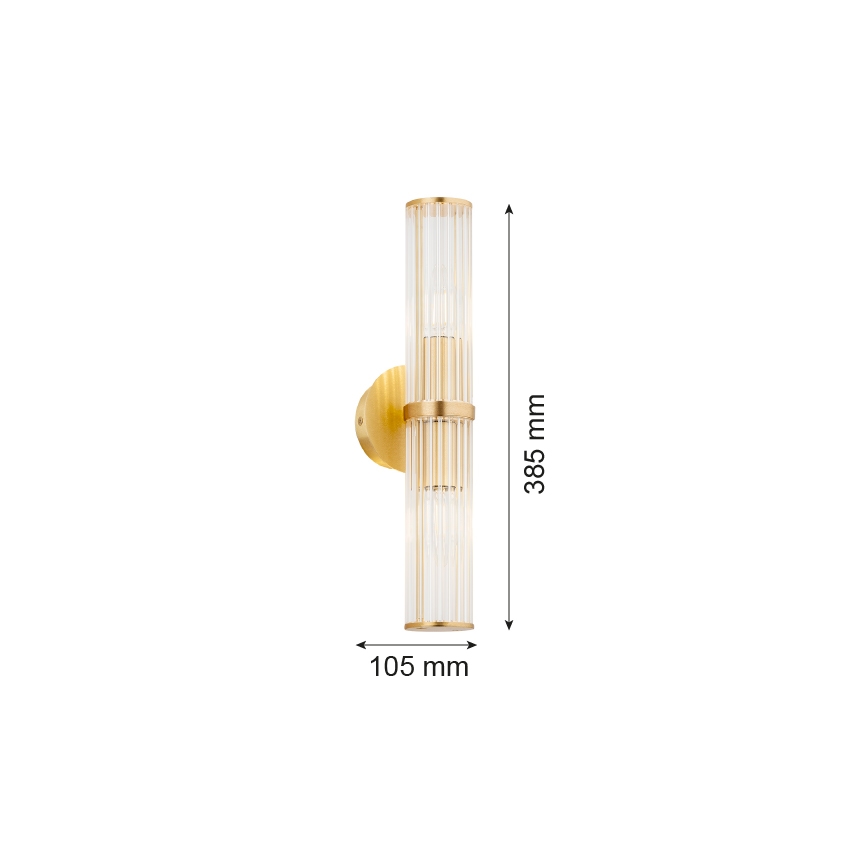 Argon 7203 - Væglampe HAMPTON 2xE14/7W/230V guldfarvet