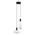 Argon 7214 - Pendel SAGUNTO PLUS 2xE27/15W/230V sort