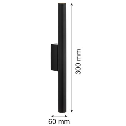 Argon 7222 - LED væglampe GRECO 2xLED/4,2W/230V 3000K sort