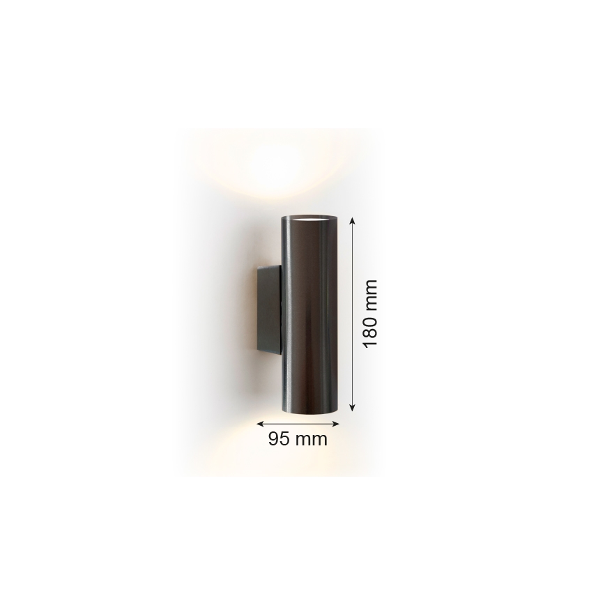 Argon 7231 - Væglampe MITOS PLUS 2xGU10/5W/230V sort