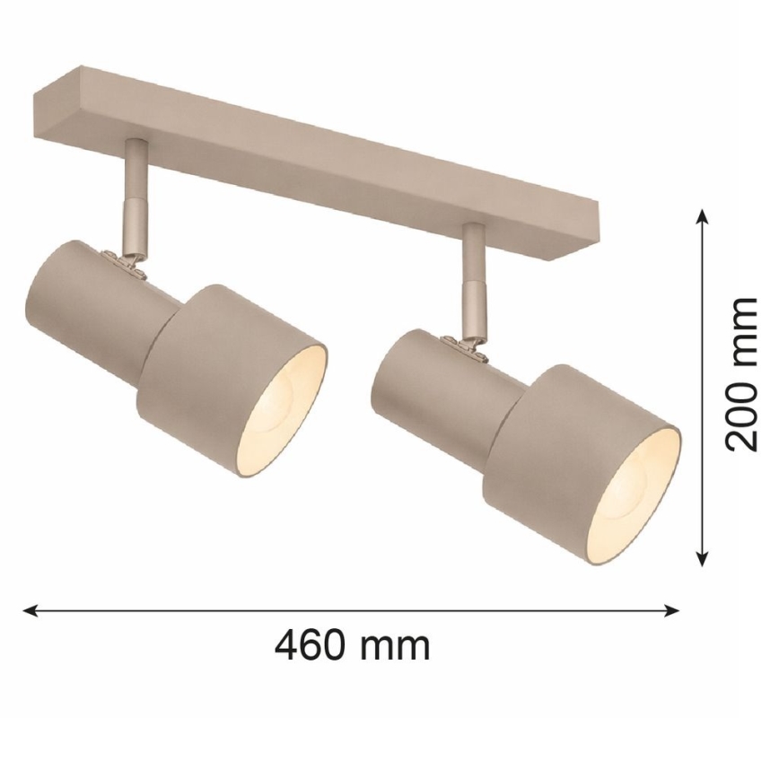 Argon 7294 - Spotlampe DOR 2xE27/15W/230V beige