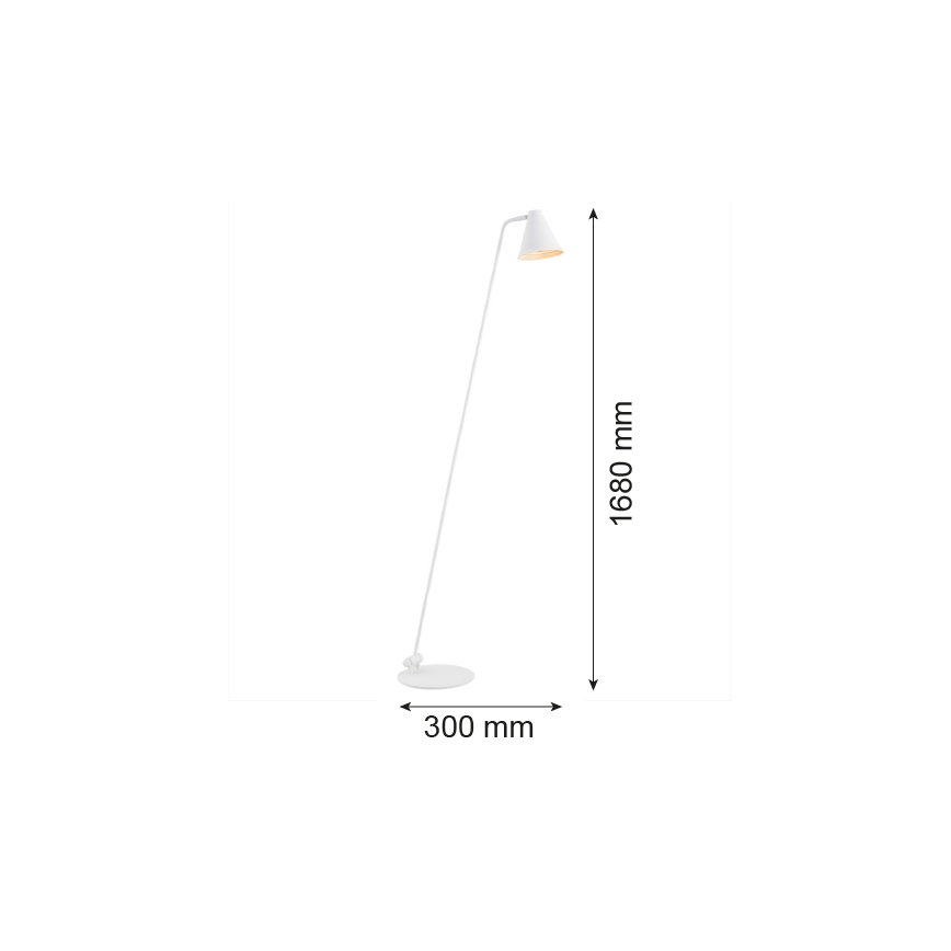 Argon 8001 - Gulvlampe AVALONE 1xE27/15W/230V hvid