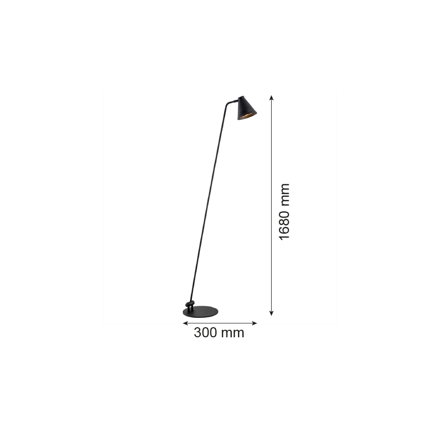 Argon 8003 - Gulvlampe AVALONE 1xE27/15W/230V sort