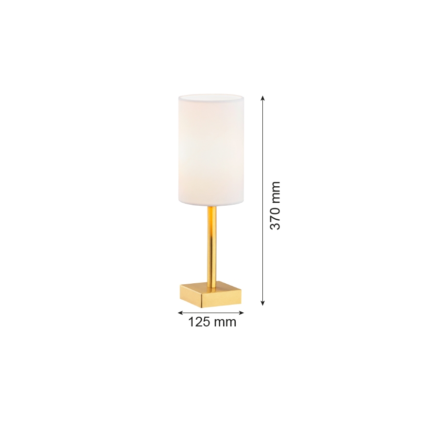 Argon 8030 - Bordlampe ABRUZZO 1xE14/7W/230V messing/hvid