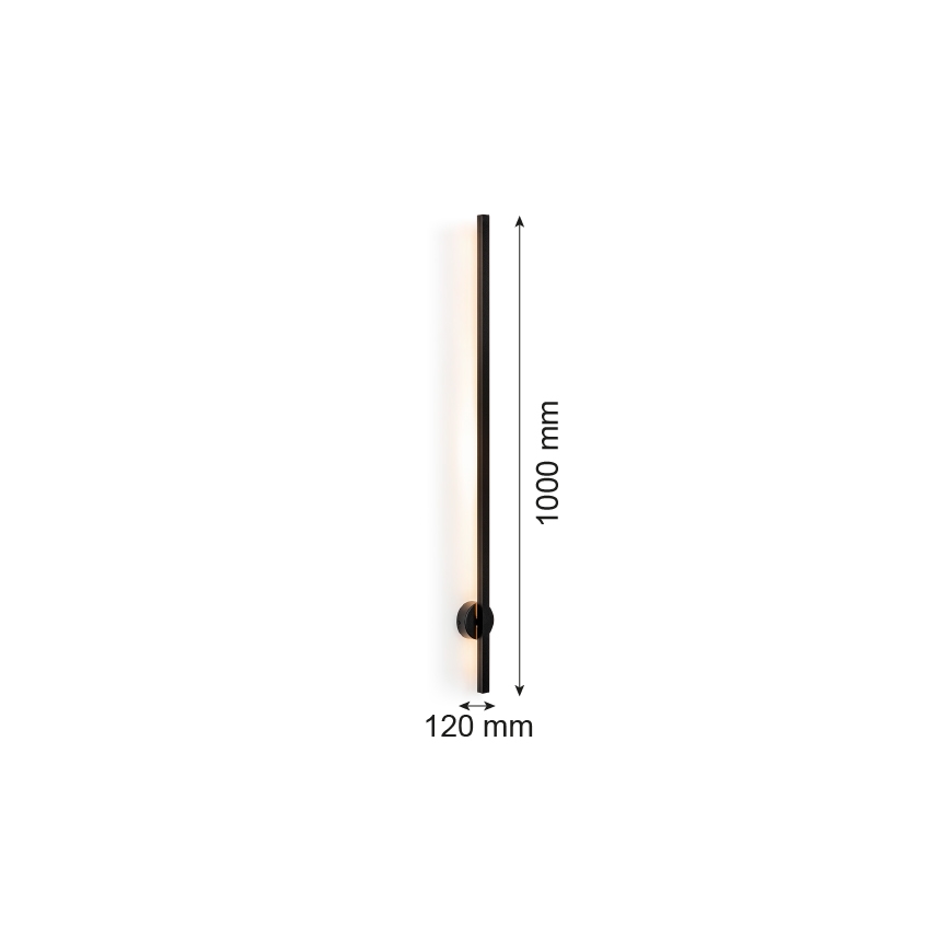 Argon 8051 - LED væglampe ASSE LED/10W/230V sort