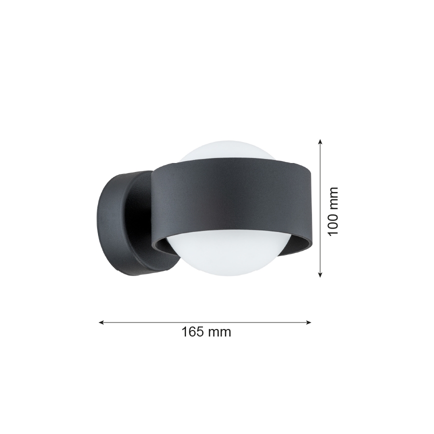 Argon 8059 - Væglampe MASSIMO PLUS 1xG9/6W/230V sort