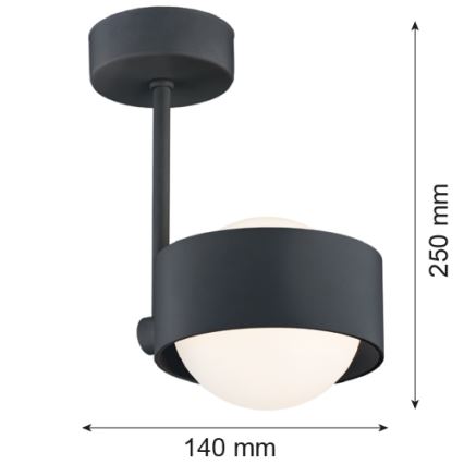 Argon 8060 - Loftlampe MASSIMO PLUS 1xG9/6W/230V sort