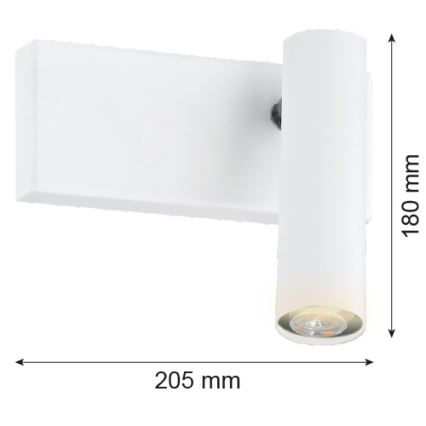 Argon 8064 - Vægspot ETNA 1xG9/6W/230V hvid