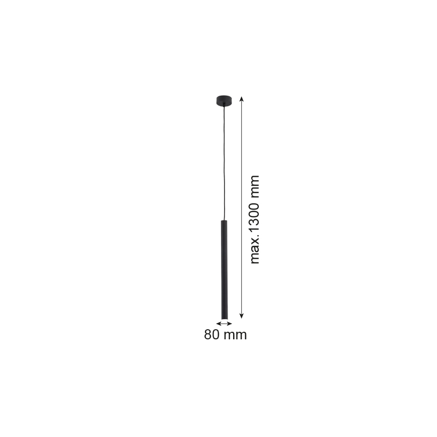 Argon 8067 - Pendel ETNA 1xG9/6W/230V sort