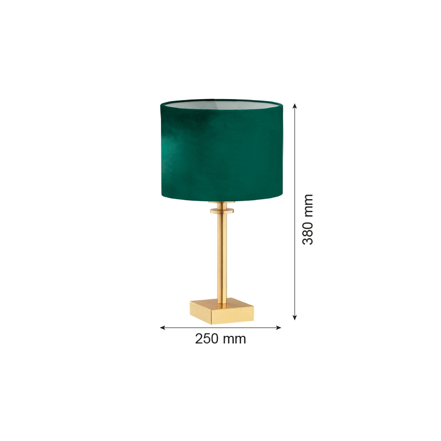 Argon 8106 - Bordlampe ABBANO 1xE27/15W/230V messing/grøn