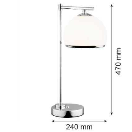 Argon 8121 -  Bordlampe MARBELLA 1xE27/15W/230V skinnende krom