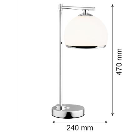 Argon 8121 - Bordlampe MARBELLA 1xE27/15W/230V krom