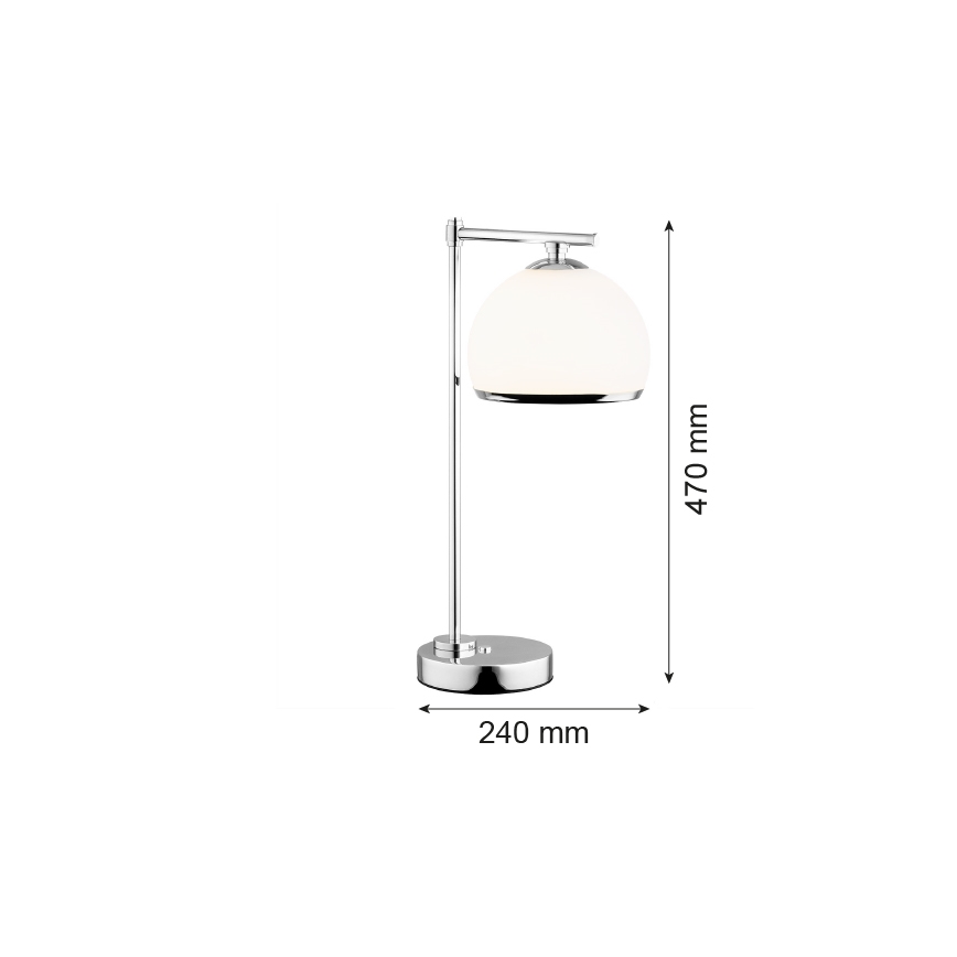 Argon 8121 -  Bordlampe MARBELLA 1xE27/15W/230V skinnende krom