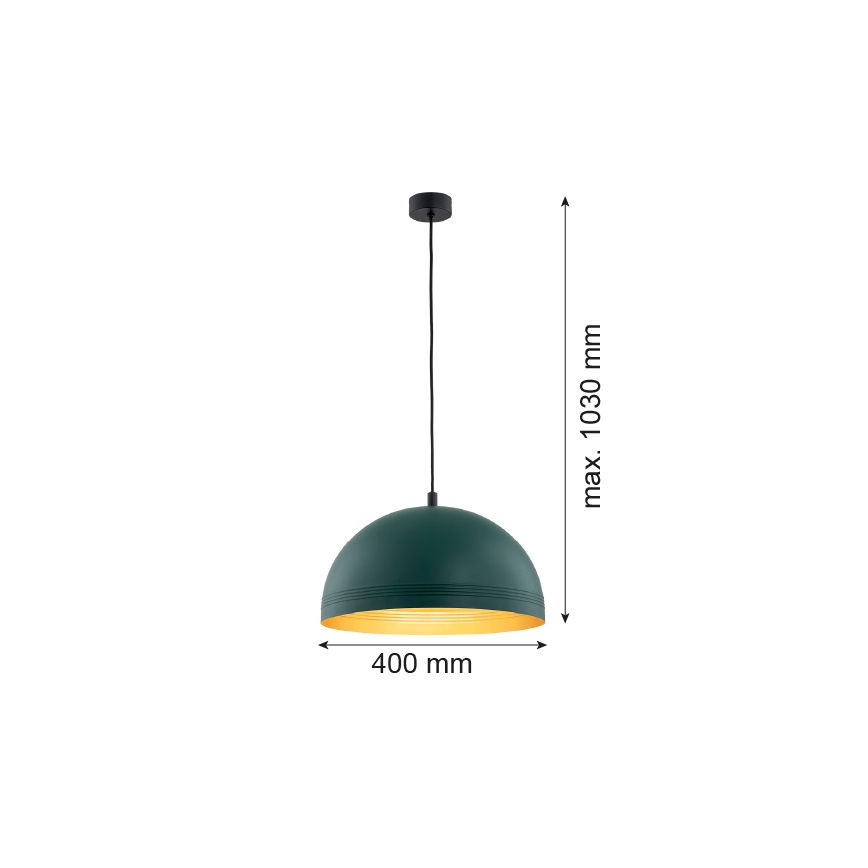 Argon 8243 - Pendel BONITA 1xE27/15W/230V grøn