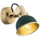 Argon 8247 - Spotlampe LENORA 1xE14/7W/230V guldfarvet/grøn