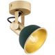 Argon 8247 - Spotlampe LENORA 1xE14/7W/230V guldfarvet/grøn