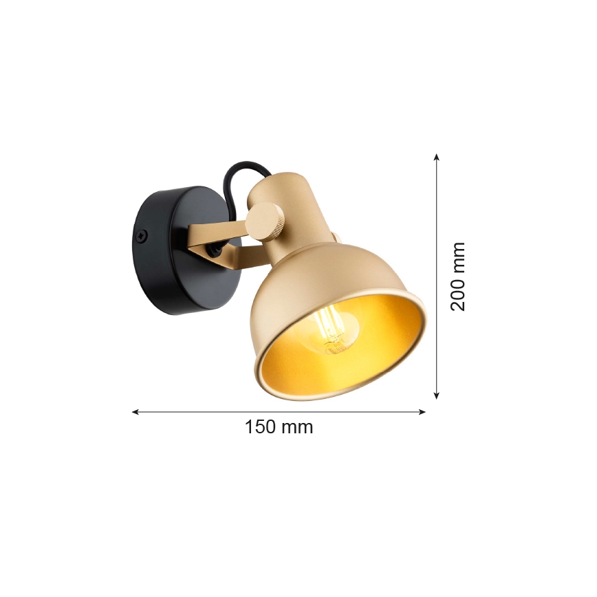 Argon 8248 - Spotlampe LENORA 1xE14/7W/230V guldfarvet/sort