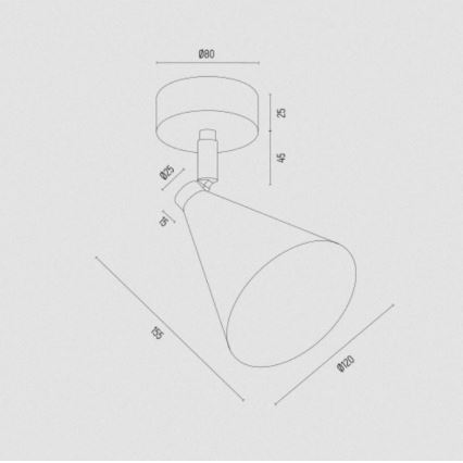 Argon 8255 - Spotlampe LUCINDA 1xE14/7W/230V guldfarvet