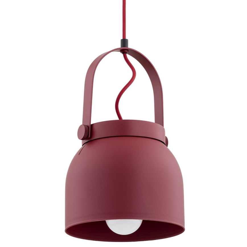 Argon 8282 - Pendel LOGAN 1xE27/15W/230V diameter 20 cm rød