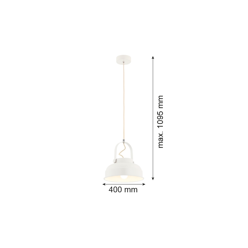Argon 8284 - Pendel DAKOTA 1xE27/15W/230V hvid