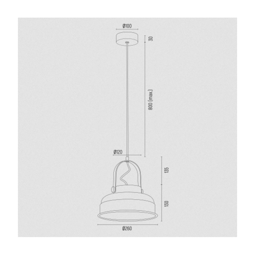 Argon 8285 - Pendel DAKOTA 1xE27/15W/230V sort