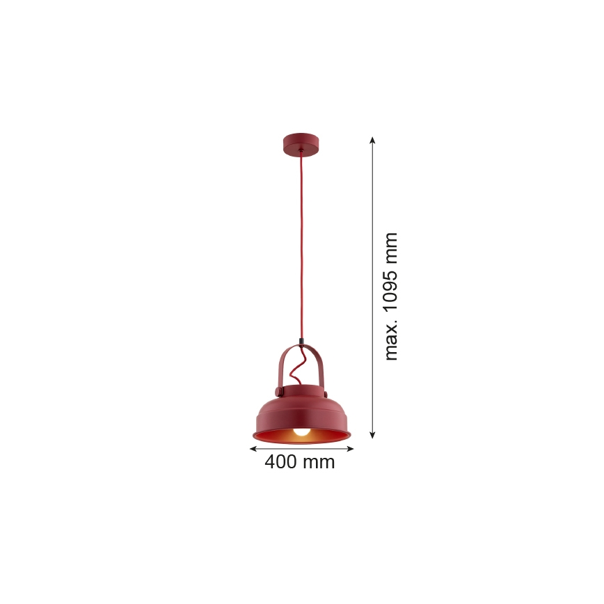 Argon 8286 - Pendel DAKOTA 1xE27/15W/230V rød
