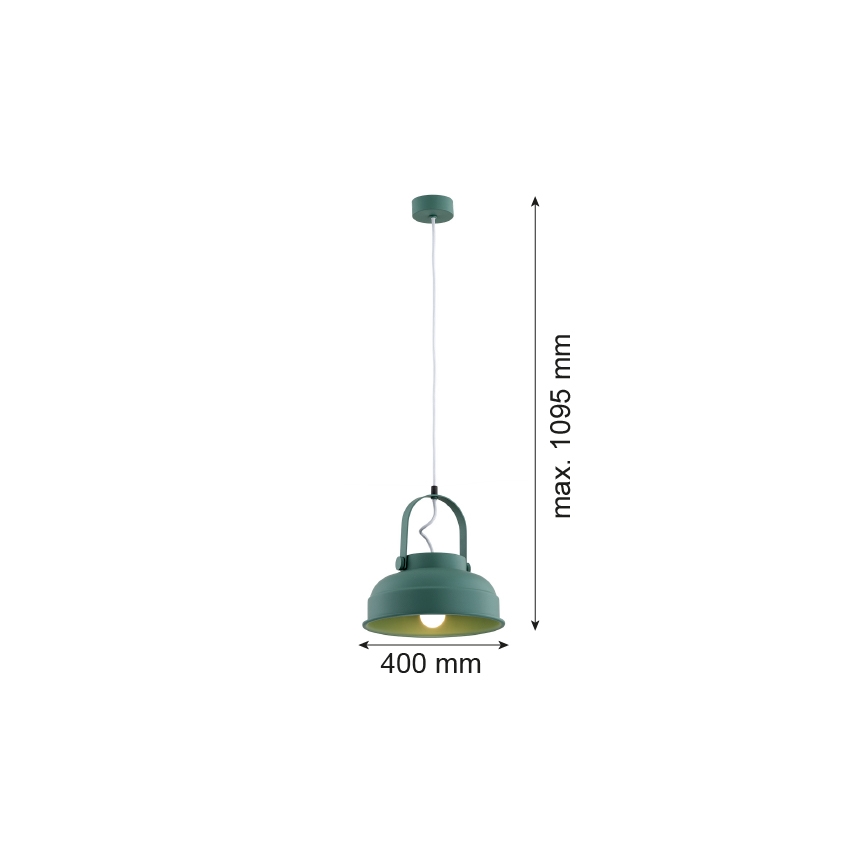 Argon 8287 - Pendel DAKOTA 1xE27/15W/230V grøn
