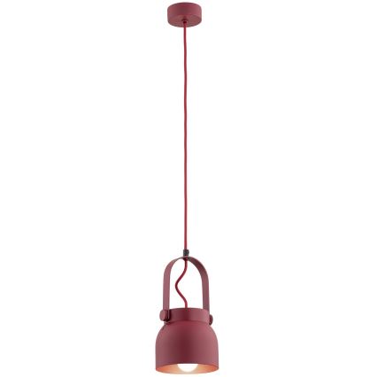 Argon 8292 - Pendel LOGAN 1xE27/15W/230V diameter 14 cm rød