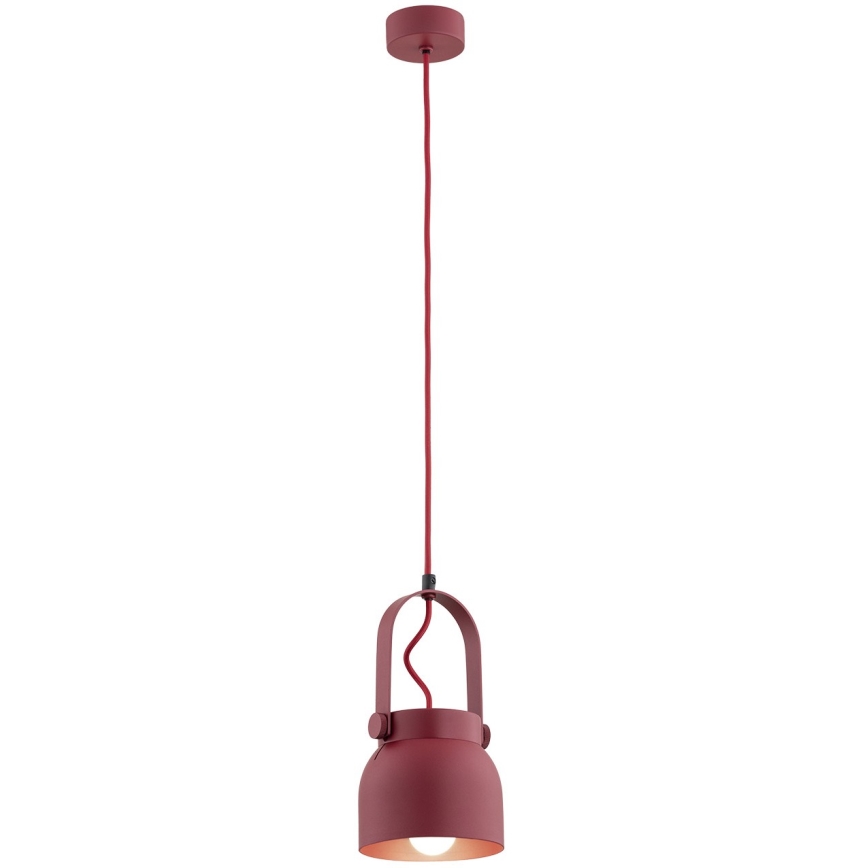 Argon 8292 - Pendel LOGAN 1xE27/15W/230V diameter 14 cm rød