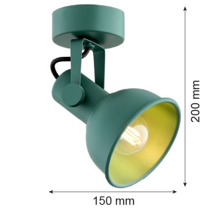 Argon 8299 - Spotlampe LENORA 1xE14/7W/230V grøn