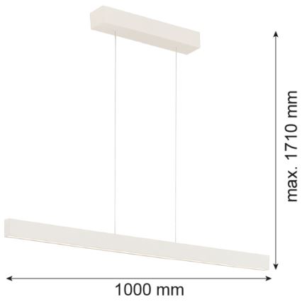 Argon 8302 - LED pendel BALANS LED/35W/230V 3000K cremefarvet