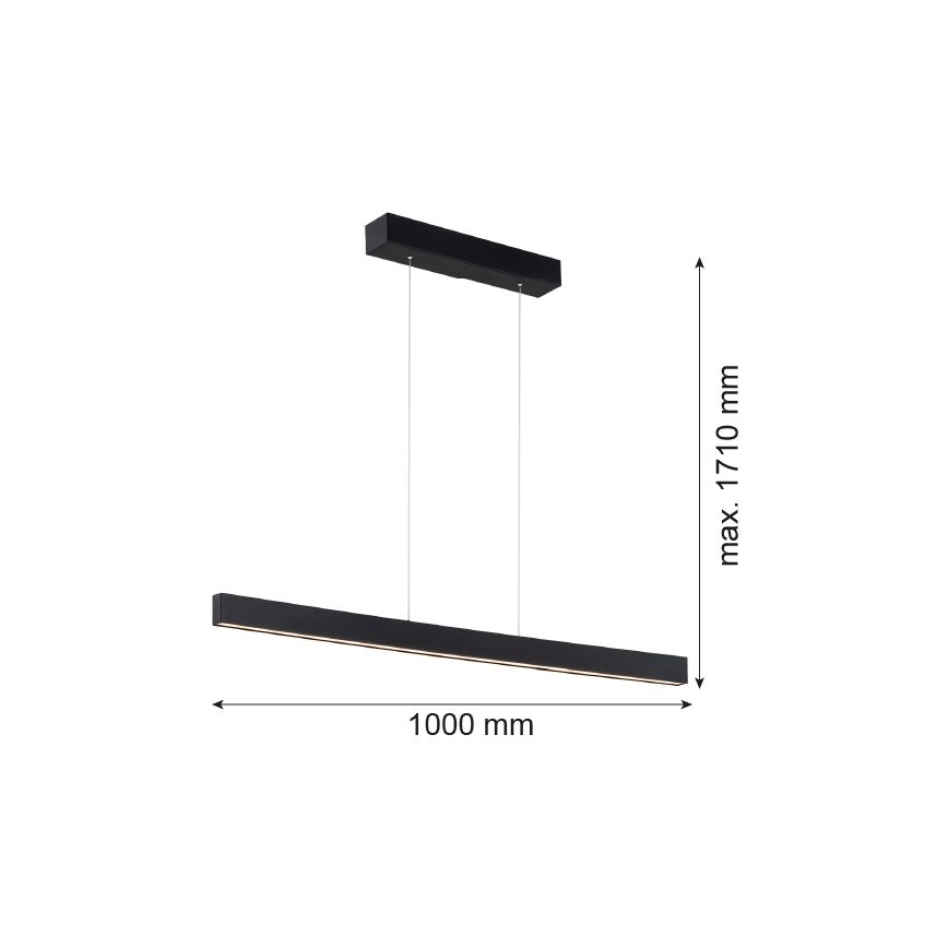 Argon 8303 - LED pendel BALANS LED/35W/230V 3000K sort