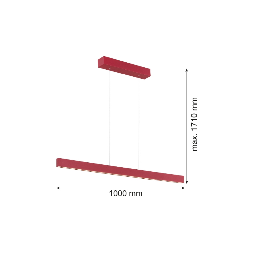 Argon 8304 - LED pendel BALANS LED/35W/230V 3000K rød