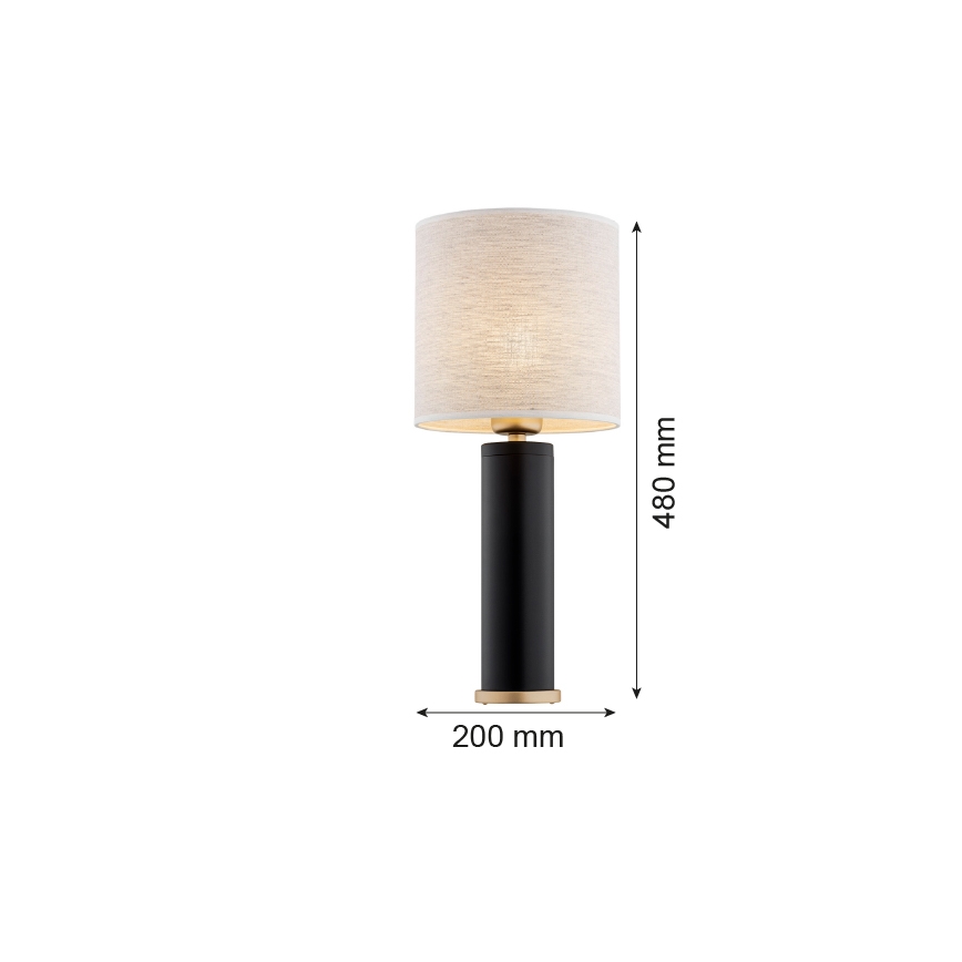 Argon 8316 - Bordlampe RIVA 1xE27/15W/230V 48 cm sort