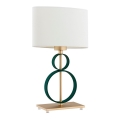 Argon 8317 - Bordlampe PERSEO 1xE27/15W/230V 42 cm creme/grøn
