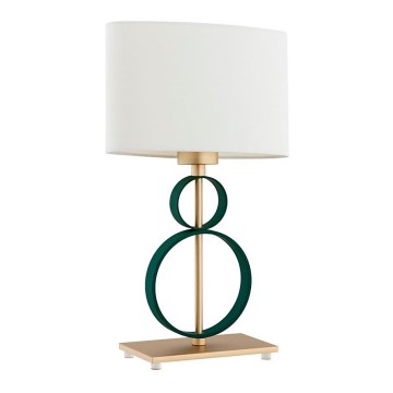 Argon 8317 - Bordlampe PERSEO 1xE27/15W/230V 42 cm creme/grøn