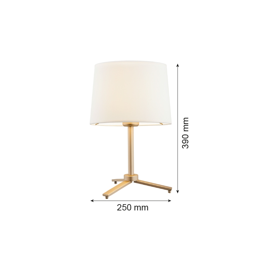 Argon 8318 - Bordlampe CAVALINO 1xE27/15W/230V 39 cm cremefarvet/guldfarvet
